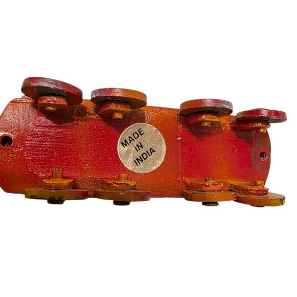 Vintage Kids Menorah Street Cars Train Hanukkah Judaica Trolley Cast Iron Brass - Picture 7 of 12